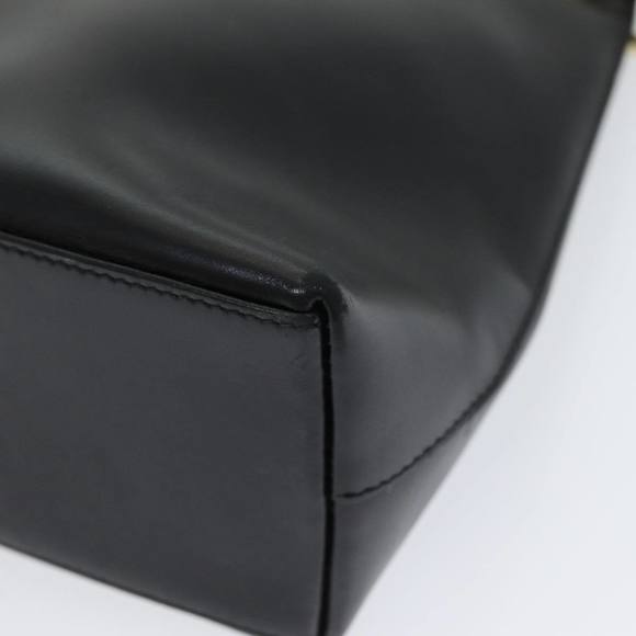 GUCCI Bamboo Hand Bag Leather Black 001 3008 000926 Auth 83723 - Picture 9 of 16